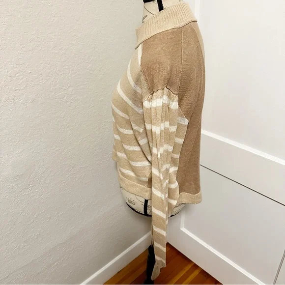 Free People Between the Lines Pullover Striped Knit Sweater - Picture 6 of 10